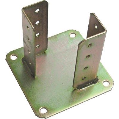 SUPPORTO GAZEBO QUADRO A PAVIMENTO 840  ZINCATO GIALLO S.MM 4,0 MM 120X120