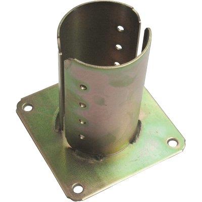 SUPPORTO GAZEBO TONDO A PAVIMENTO 957  ZINCATO GIALLO S.MM 4,0 MM 120