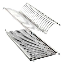 SCOLAPIATTI SCOLABICCHIERI ACCIAIO INOX  CON VASCHETTA L.CM 90