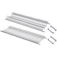 SCOLAPIATTI SCOLABICCHIERI VERNICIATO GRIGIO - SUPP LATERALI PLT L.CM 86- 1 confezioni