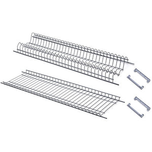 SCOLAPIATTI SCOLABICCHIERI VERNICIATO GRIGIO - SUPP LATERALI PLT L.CM 86- 1 confezioni