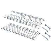 SCOLAPIATTI SCOLABICCHIERI ACCIAIO CROMATO - SUPP LATERALI PLT L.CM 86- 1 confezioni