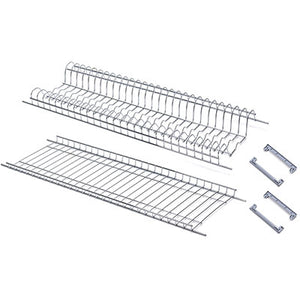 SCOLAPIATTI SCOLABICCHIERI ACCIAIO CROMATO - SUPP LATERALI PLT L.CM 86- 1 confezioni