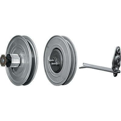 RIDUTTORE X RULLO AVVOLGIBILI  ZINCATO MM 250 + SUPPORTO A MURARE