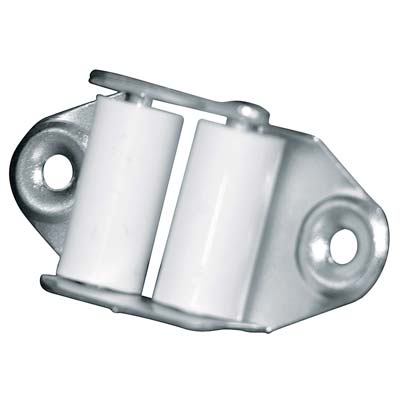 GUIDACINGHIA A RULLI FORI VERTICALI - ZINCATO RULLI NYLON H.MM 45- 100 pezzi