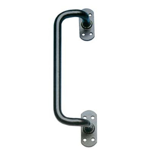 MANIGLIONE X SERRAMENTI PIEGATO - VERN NERO I.MM 180- 2 pezzi