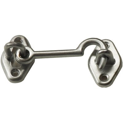 FERMAPERSIANE A GANCIO - OTTONE CROMO SATINATO + PIASTRINA MM  60- 10 pezzi