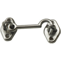 FERMAPERSIANE A GANCIO - OTTONE CROMO SATINATO + PIASTRINA MM  60- 10 pezzi