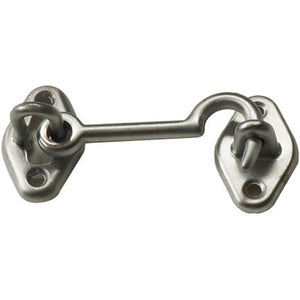 FERMAPERSIANE A GANCIO - OTTONE CROMO SATINATO + PIASTRINA MM  60- 10 pezzi