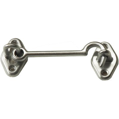 FERMAPERSIANE A GANCIO - OTTONE CROMO SATINATO + PIASTRINA MM  80- 10 pezzi