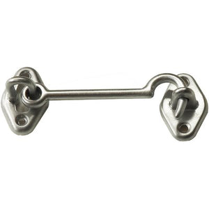 FERMAPERSIANE A GANCIO - OTTONE CROMO SATINATO + PIASTRINA MM  80- 10 pezzi