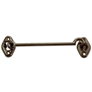 FERMAPERSIANE A GANCIO - OTTONE BRONZATO + PIASTRINA MM 120- 5 pezzi