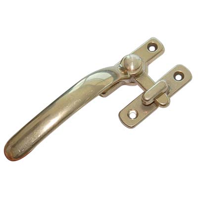 MANIGLIA BLOCCO OTTONE X SERRAMENTI - MM 50X140 H.MM 18 + INCONTRO MM 62X15 H.MM 15 DX- 6 pezzi