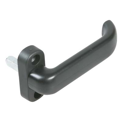 MEZZA MANIGLIA X SERRAMENTI - RESINA NERA Q8- 5 pezzi