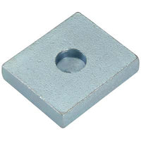 PIASTRA PERNO INFERIORE A SALDARE 349 COMBI - ZINCATA MM 60X60 F.MM 20,5 S.MM 15- 10 pezzi