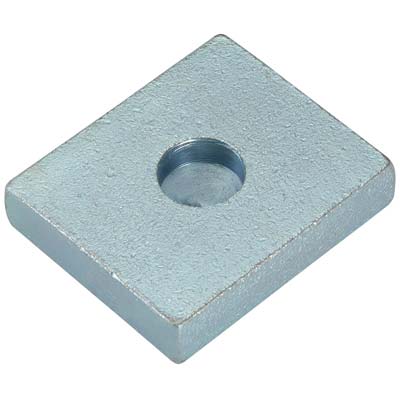 PIASTRA PERNO INFERIORE A SALDARE 349 COMBI - ZINCATA MM 60X60 F.MM 20,5 S.MM 15- 10 pezzi