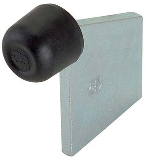 ARRESTO FINE CORSA CANCELLO A SALDARE 381 COMBI - ZINCATO MM 105X110 GOMMA D.MM 35- 2 pezzi