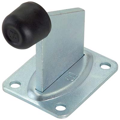 ARRESTO FINE CORSA CANCELLO A FISSARE 382 COMBI - ZINCATO MM 105X111 GOMMA D.MM 35 P.MM 100X80- 2 pezzi