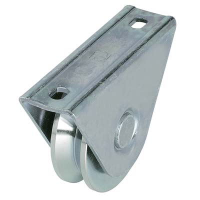 RUOTA CANCELLO A SALDARE GOLA V 412 COMBI  ZINCATA SUPPORTO A CAVALLOTTO MM 100