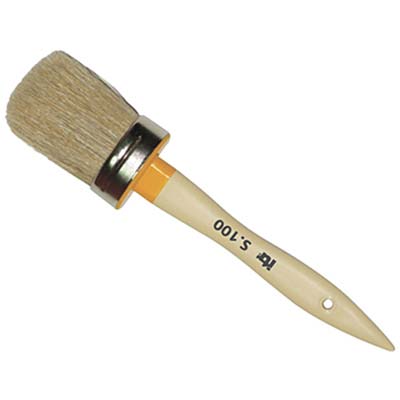 PENNELLO OVALINO MANICO PLASTICA VUOTO 100 ITR - SETOLA BIONDA n°XMM  2X44- 12 pezzi