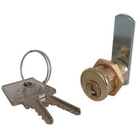 SERRATURA A CILINDRO LEVA DRITTA 21 MERONI - OTTONE SATINATO F.MM 16 L.MM 20- 2 pezzi