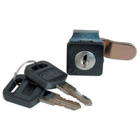 SERRATURA A CILINDRO LEVA DRITTA MAKROLON - PLASTICA NERA F.MM 20X20 L.MM 19- 5 pezzi