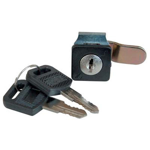 SERRATURA A CILINDRO LEVA DRITTA MAKROLON - PLASTICA NERA F.MM 20X20 L.MM 19- 5 pezzi