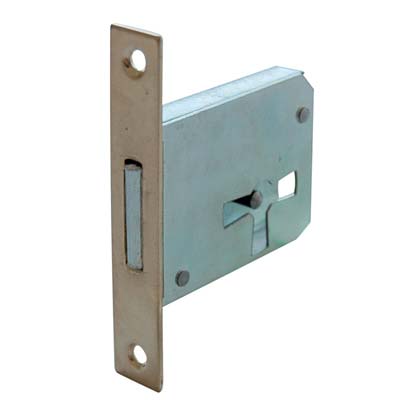 SERRATURA MOBILI A INFILARE - B.QUADRO OTTONATO F.MM 12 1 LEVA E.MM 40 DX- 5 pezzi