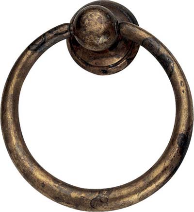 MANIGLIETTA MOBILI ARTE POVERA MG26 METALSTYLE - ZAMA OTTONE ANTICATO MM 33- 5 pezzi