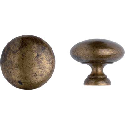 POMOLO ZAMA ANTICO MG655 METALSTYLE - OTTONE ANTICATO MM 27X23- 5 pezzi