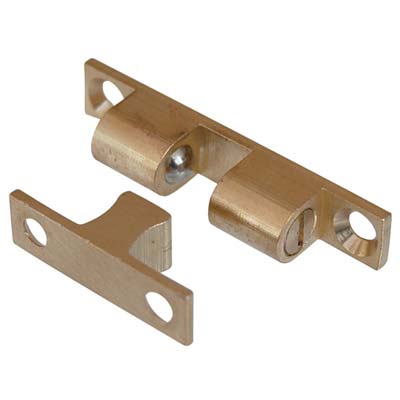 CRICCHETTO A DUE SFERE SPORTELLI OTTONE - LUCIDO  MM  8X44- 50 pezzi