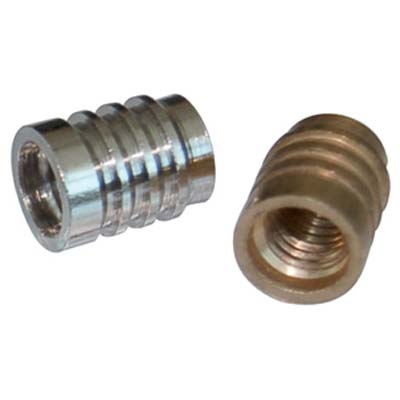 BUSSOLA X MENSOLA TORNITA - OTTONE NICHELATO MM 7X9 FILETTO M5- 500 pezzi