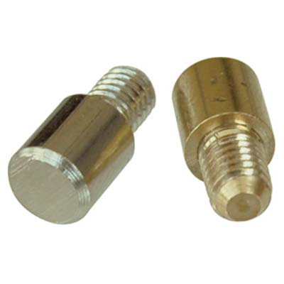 MENSOLINA REGGIPIANO TONDA TORNITA OTTONE - NICHELATO  MM 7X8 + PERNO M5- 500 pezzi