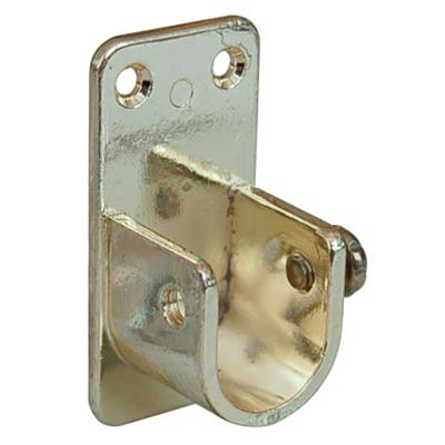 REGGITUBO ARMADIO OVALE LATERALE - ZAMA OTTONE LUCIDO TUBO MM 30X15- 10 pezzi