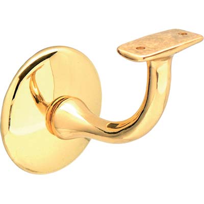 SUPPORTO X CORRIMANO BASE TONDA - OTTONE LUCIDO- 2 pezzi