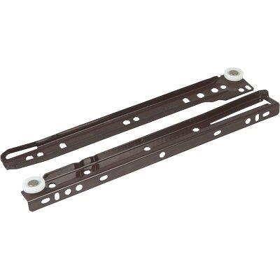 GUIDA CASSETTO SFILABILE - + RUOTE TEFLON KG 25 CM  30 MARRONE CF=PZ 4- 5 confezioni