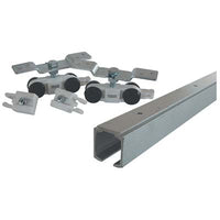 PORTA SCORREVOLE A SOFFITTO IN KIT 1400 OMGE  KG 80 BINARIO ALLUMINIO CM 190 X PORTA CM 91/110