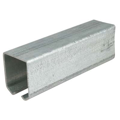 BINARIO X CARRELLI SCORREVOLI 20 OMGE - ZINCATO MM 33,5X30 L.MT 3 PORTATA KG 100