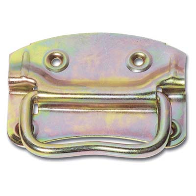 MANIGLIA AMERICANA X BAULE - ACCIAIO OTTONATO MM 110X85- 12 pezzi