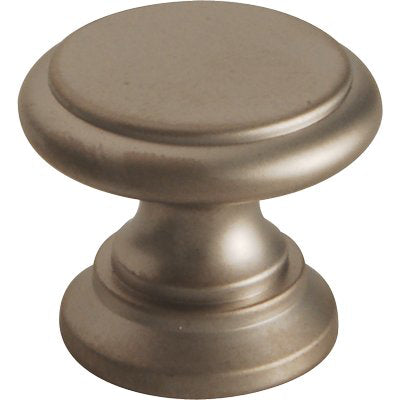 POMOLO OTTONE TORNITO TESTA PIANA - CROMO SATINATO MM 25X19- 5 pezzi