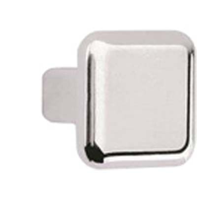 POMOLO ZAMA QUADRO 2303 METALSTYLE - CROMO LUCIDO MM 20X20- 10 pezzi