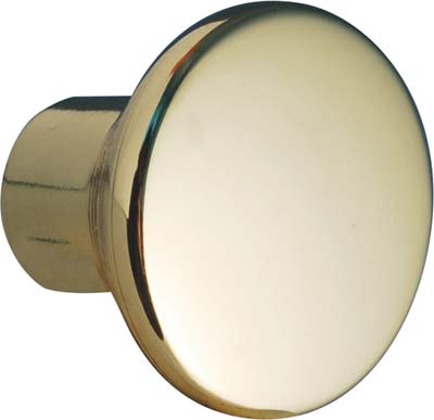 POMOLO ZAMA SFERA PIANA 2401 METALSTYLE - OTTONE LUCIDO MM 24X24- 10 pezzi