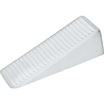 FERMAPORTE ADESIVO A CUNEO - PLASTICA BIANCO CF=PZ 100- 1 confezioni