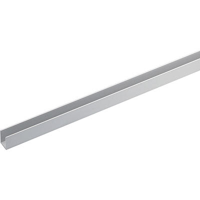 PROFILO CANALINA SINGOLA ARCANSAS - ALLUM ARGENTO S.MM 1,0 MM  8X8 H.CM 100- 5 pezzi