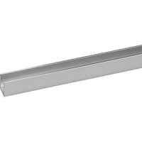 PROFILO CANALINA SINGOLA ARCANSAS - ALLUM ARGENTO LUX S.MM 1,0 MM 10X10 H.CM 100- 5 pezzi