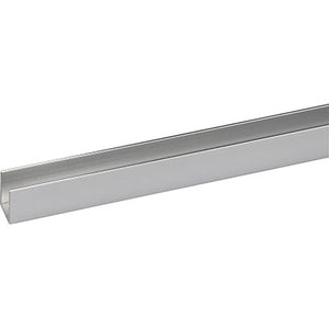 PROFILO CANALINA SINGOLA ARCANSAS - ALLUM ARGENTO LUX S.MM 1,0 MM 10X10 H.CM 200- 5 pezzi