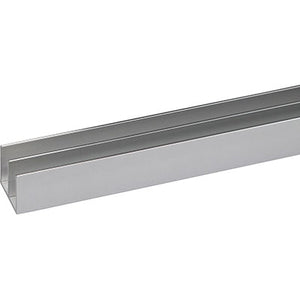 PROFILO CANALINA DOPPIA ARCANSAS - ALLUM ARGENTO LUX S.MM 1,0 MM 20X18 H.CM 100- 5 pezzi