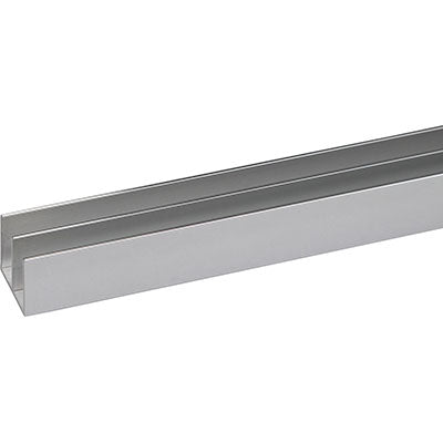 PROFILO CANALINA DOPPIA ARCANSAS - ALLUM ARGENTO LUX S.MM 1,0 MM 20X18 H.CM 100- 5 pezzi