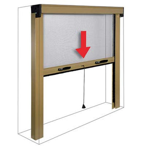 ZANZARIERA KIT FINESTRA SOTTILE IRS  MARRONE RAL 8017 FIBRA VETRO/PVC CM 140 H.CM 170