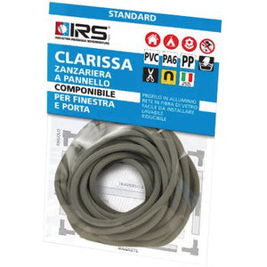 TONDINO FISSA ZANZARIERA CLARISSA IRS  GOMMA GRIGIA MT  5